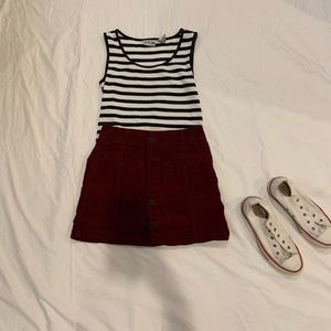 Super cute CHICOS black and white striped tank top